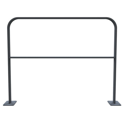 Anlehnbügel aus Flachstahl 50 x 12 mm in gebogener Ausführung