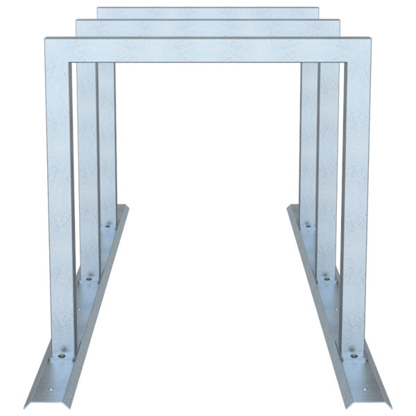 Fahrradanlehnbügel Reihenanlage Stahlrohr 60 x 60 mm