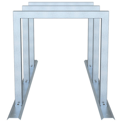 Fahrradanlehnbügel Reihenanlage Stahlrohr 60 x 60 mm