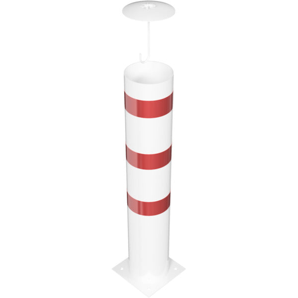 Absperrpoller Stahlrohr Ø 273 x 5 mm ortsfest für Dübelbefestigung