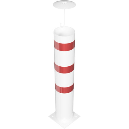 Absperrpoller Stahlrohr Ø 273 x 5 mm ortsfest für Dübelbefestigung