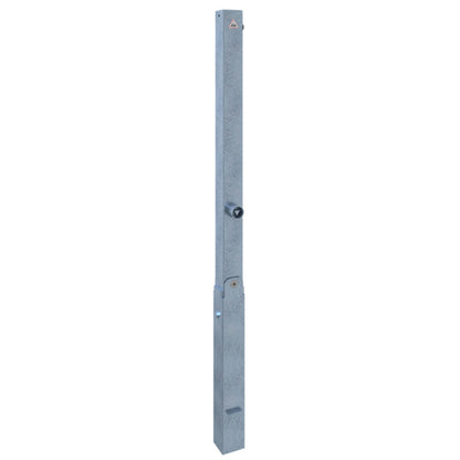 Absperrpfosten 70 x 70 mm umlegbar mit Dreikantverschluss mit Hebe- Kippmechanik