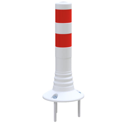 Flexipfosten weiß / rot Ø 80 mm