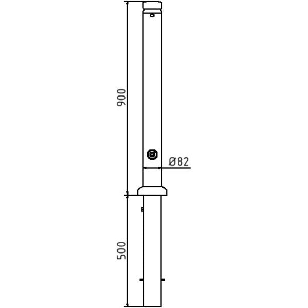 Absperr-Stilpfosten Serie 482B Ø 82 mm