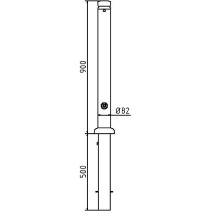 Absperr-Stilpfosten Serie 482B Ø 82 mm
