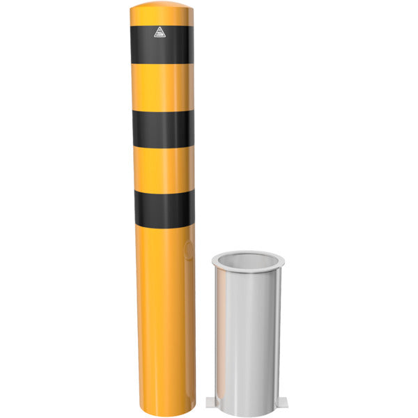 Absperrpoller Stahlrohr Ø 193 x 3,6 mm gelb / schwarz