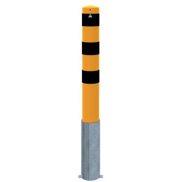 Absperrpoller Stahlrohr Ø 152 x 3,2 mm gelb / schwarz