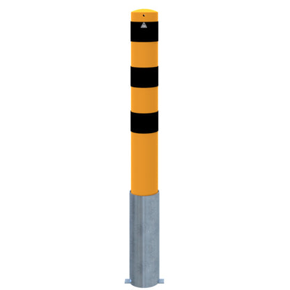 Absperrpoller Stahlrohr Ø 152 x 3,2 mm gelb / schwarz