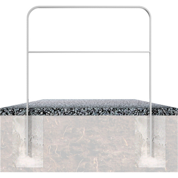 Anlehnbügel aus Flachstahl 50 x 12 mm in gebogener Ausführung