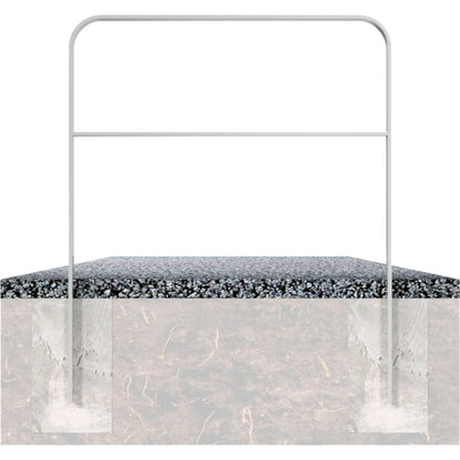 Anlehnbügel aus Flachstahl 50 x 12 mm in gebogener Ausführung