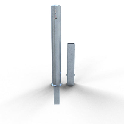 Absperrpfosten Stahlrohr Ø 108 x 2,9 mm herausnehmbar mit Profilzylinder