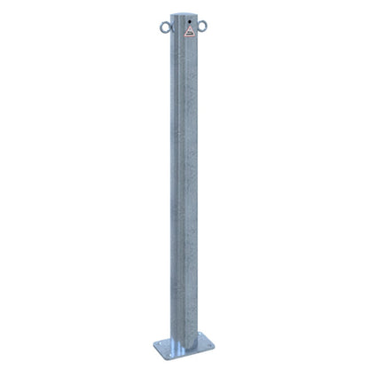 Absperrpfosten Stahlrohr Ø 76 x 2,6 mm ortsfest für Dübelbefestigung