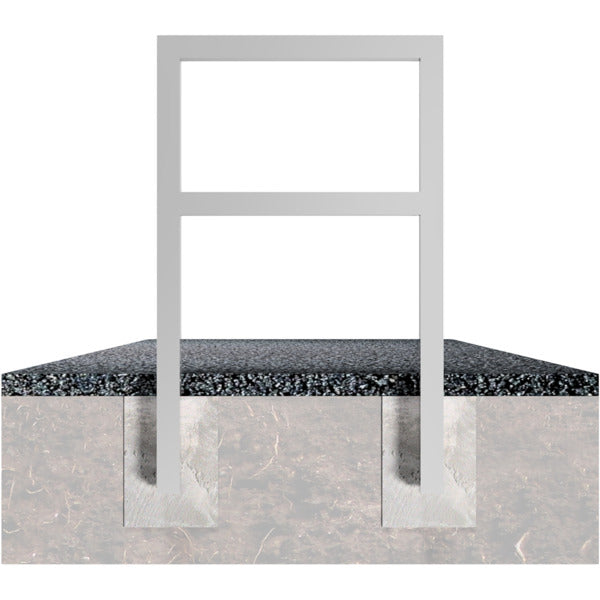 Anlehnbügel aus Stahlrohr Rechteckrohr 60 x 60 mm