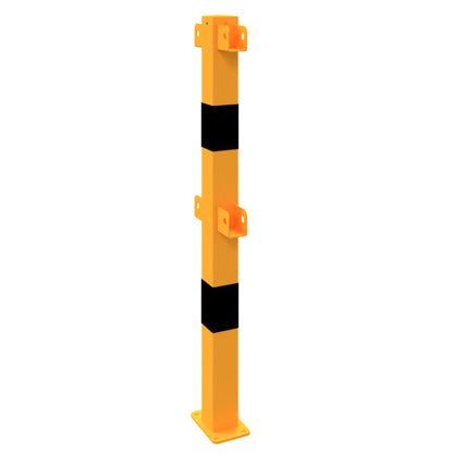 Standpfosten aus 70 x 70 mm Stahlrohr zum Aufdübeln