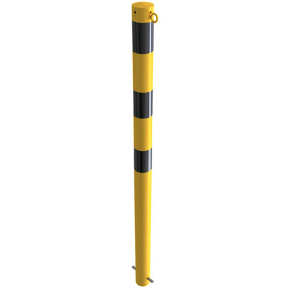 Absperrpfosten Stahlrohr Ø 76 x 2,6 mm gelb / schwarz