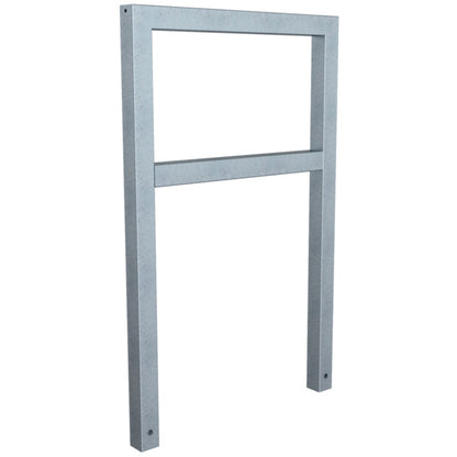 Anlehnbügel aus Stahlrohr Rechteckrohr 60 x 60 mm