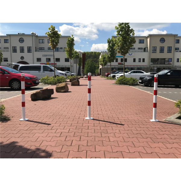 Absperrpfosten Stahlrohr Ø 60 x 2,5 mm ortsfest zum Einbetonieren