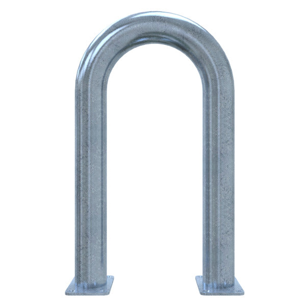 Universalbügel aus Stahlrohr Ø 76 x 2,6 mm für Dübelbefestigung