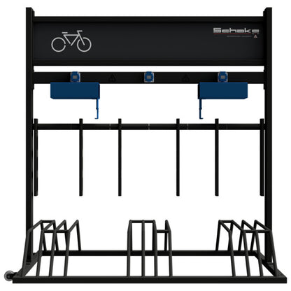 Mobiler Fahrradständer mit Werbeschild