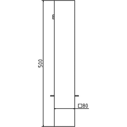 Bodenhülse für Absperrpfosten 70 x 70 mm