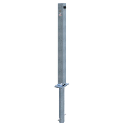 Absperrpfosten 70 x 70 mm umlegbar mit Dreikantverschluss