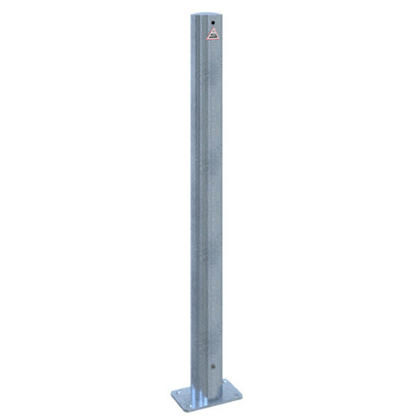 Absperrpfosten Stahlrohr Ø 76 x 2,6 mm ortsfest allseitig bis 30° neigbar