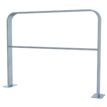 Anlehnbügel aus Flachstahl 80 x 12 mm in gebogener Ausführung