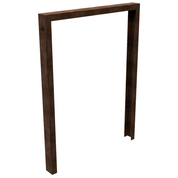 Anlehnbügel aus Cortenstahl 80 x 40 mm