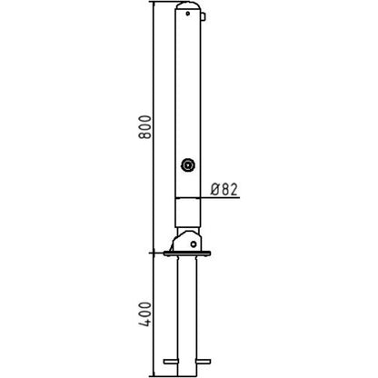 Absperr-Stilpfosten Serie 480B Ø 82 mm
