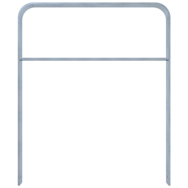 Anlehnbügel aus Flachstahl 80 x 12 mm in gebogener Ausführung