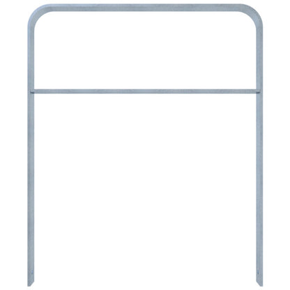 Anlehnbügel aus Flachstahl 80 x 12 mm in gebogener Ausführung
