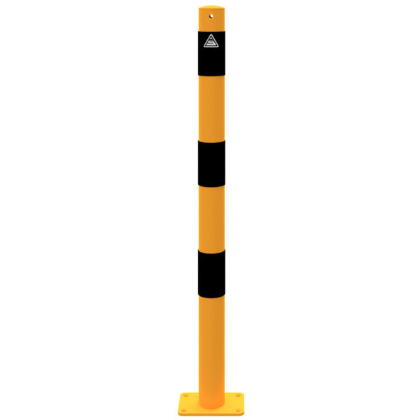 Absperrpfosten Stahlrohr Ø 60 x 2,5 mm gelb / schwarz