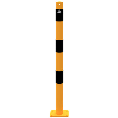 Absperrpfosten Stahlrohr Ø 60 x 2,5 mm gelb / schwarz