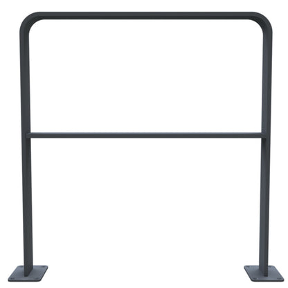 Anlehnbügel aus Flachstahl 80 x 12 mm in gebogener Ausführung