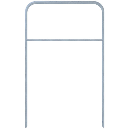 Anlehnbügel aus Flachstahl 50 x 12 mm in gebogener Ausführung