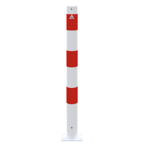 Absperrpfosten Stahlrohr Ø 76 x 2,6 mm ortsfest allseitig bis 30° neigbar