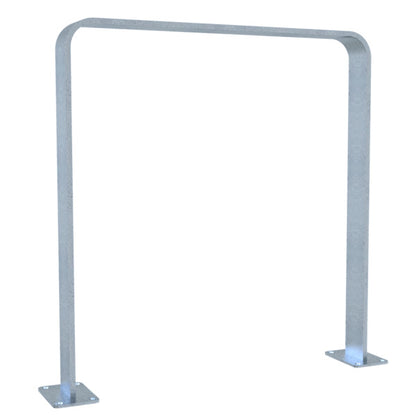 Anlehnbügel aus Flachstahl 80 x 12 mm in gebogener Ausführung