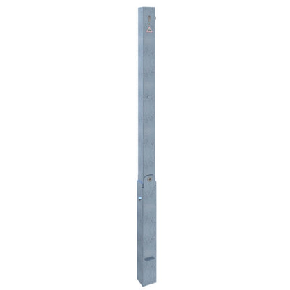 Absperrpfosten 70 x 70 mm umlegbar mit Profilzylinderschloss mit Hebe- Kippmechanik