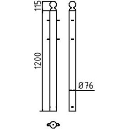 Absperrbarrieren in Verbindung mit Pfostentyp 478B Standpfosten & Rahmen-Element
