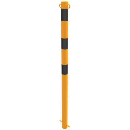 Absperrpfosten Stahlrohr Ø 60 x 2,5 mm gelb / schwarz