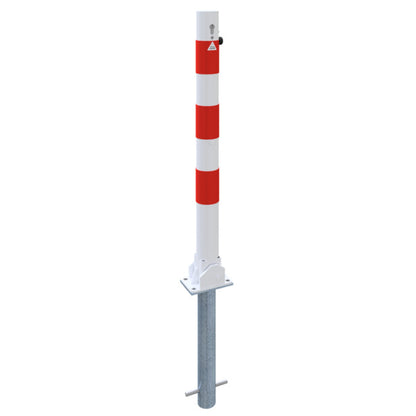 Absperrpfosten Stahlrohr Ø 76 x 2,6 mm umlegbar mit Profilzylinderschloss