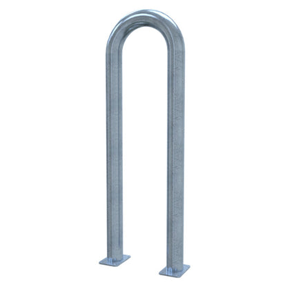 Universalbügel aus Stahlrohr Ø 76 x 2,6 mm für Dübelbefestigung