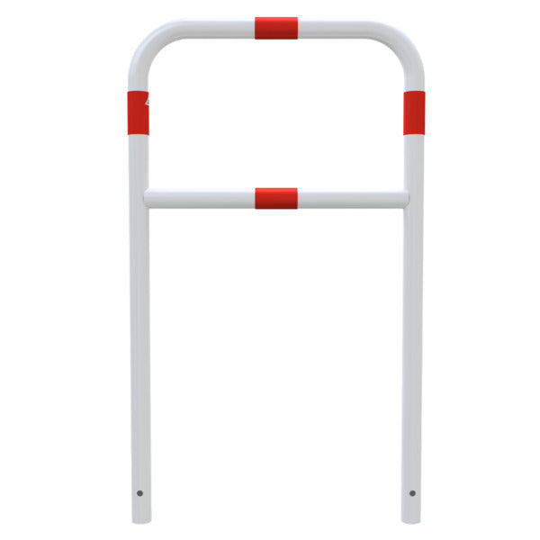 Rohrbügel aus Stahlrohr Ø 48 x 2,5 mm mit Querholm zum Einbetonieren