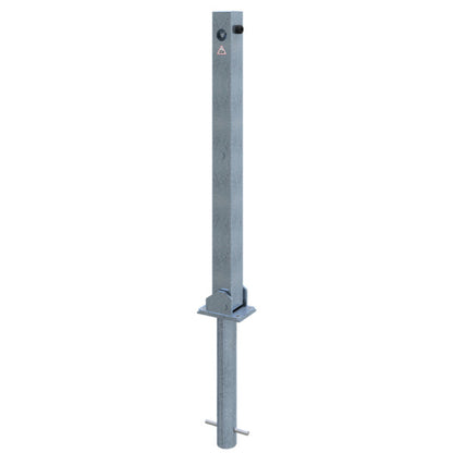 Absperrpfosten 70 x 70 mm umlegbar mit Dreikantverschluss