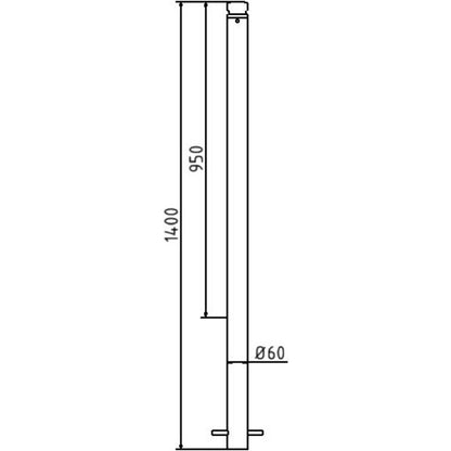 Absperr-Stilpfosten Serie 464B Ø 60 mm