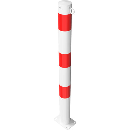 Absperrpfosten Stahlrohr Ø 76 x 2,6 mm ortsfest für Dübelbefestigung