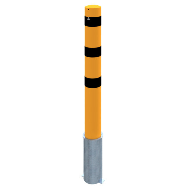 Absperrpoller Stahlrohr Ø 193 x 3,6 mm gelb / schwarz