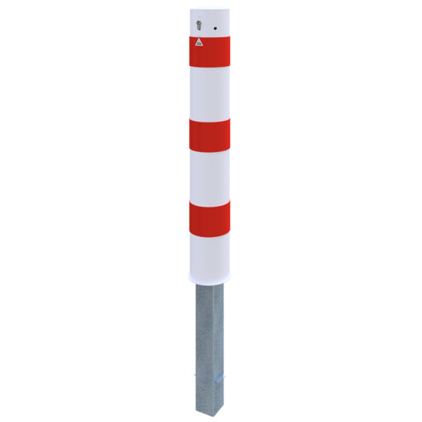 Absperrpoller Stahlrohr Ø 152 x 3,2 mm herausnehmbar mit Dreikantverschluss oder Profilzylinderschloss