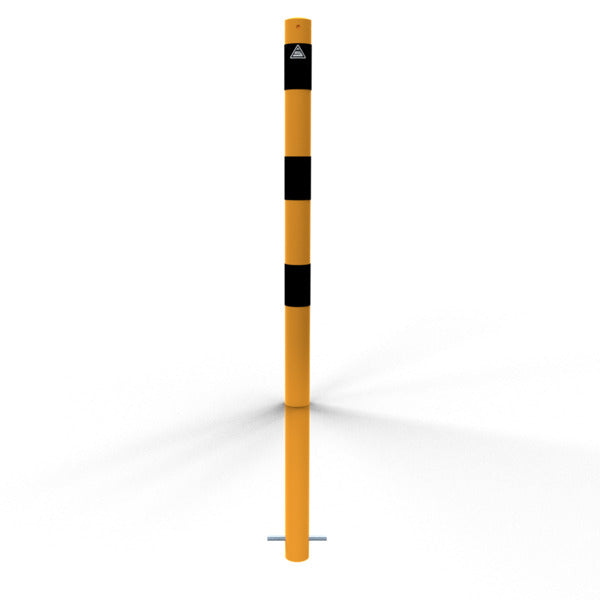 Absperrpfosten Stahlrohr Ø 60 x 2,5 mm gelb / schwarz