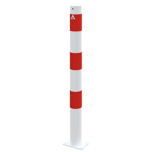 Absperrpfosten Stahlrohr Ø 76 x 2,6 mm ortsfest für Dübelbefestigung